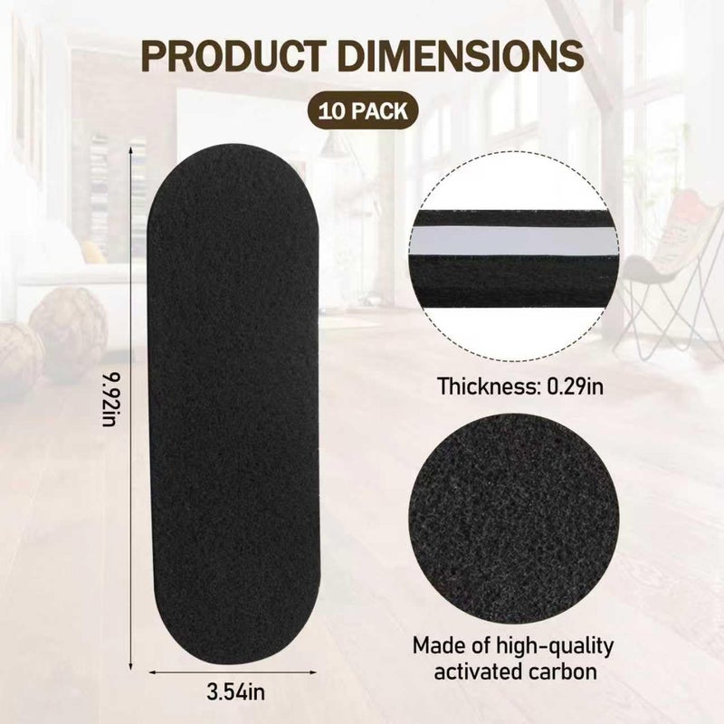 CHNPLUM Ceiling Fan Filters, Ceiling Fan Filters for Blades, Activated Carbon Ceiling Fan Filters Fit, Easy Stick on the Top of the Ceiling Fan Blades (10-Count) - Image 3